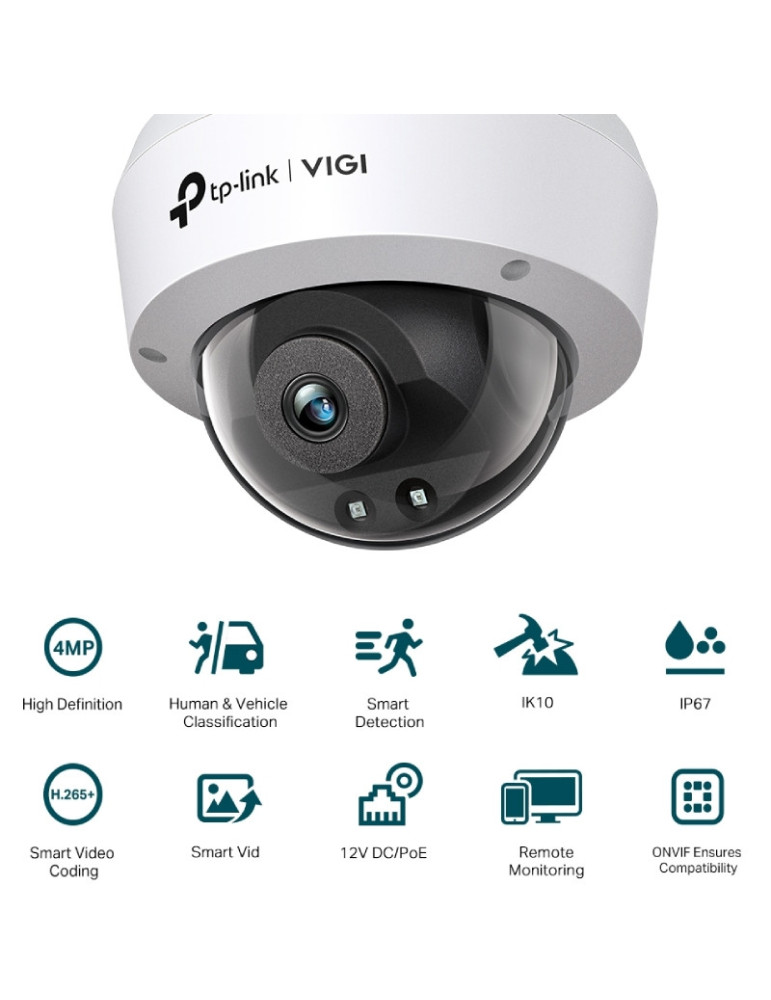 Cámara de Videovigilancia TP-Link VIGI C240I 4mm/ 88.7 / Visión Nocturna/ Control desde APP