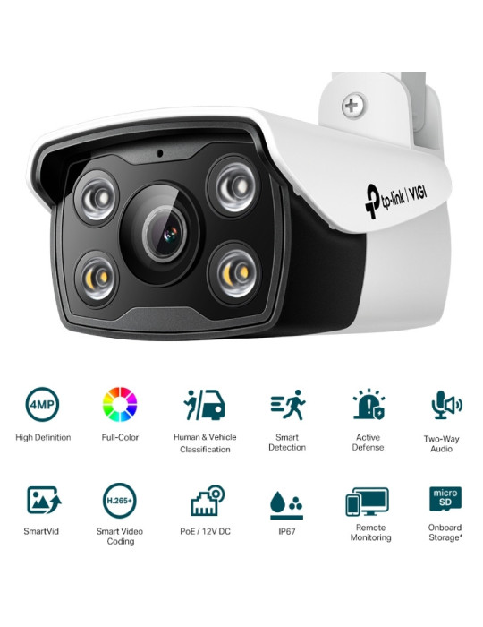Cámara de Videovigilancia TP-Link VIGI C340 4mm/ 117.9 / Visión Nocturna/ Control desde APP