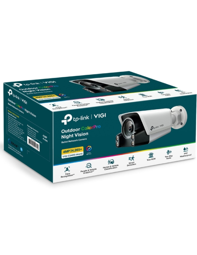 Cámara de Videovigilancia TP-Link VIGI C340S 4mm/ 114.7 / Visión Nocturna/ Control desde APP