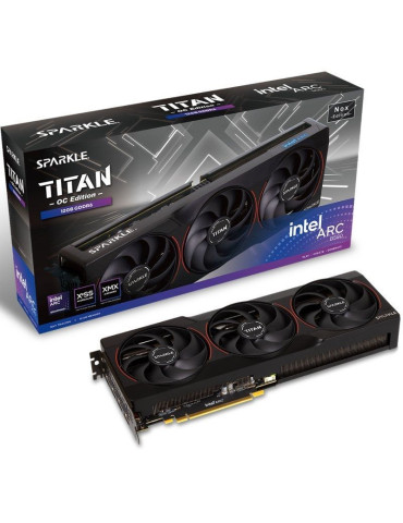 Tarjeta Gráfica Sparkle Intel Arc B580 Titan Nox OC Edition/ 12GB GDDR6