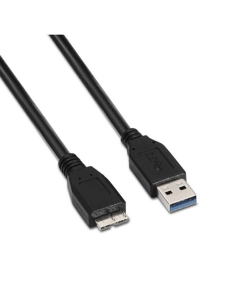 Cable USB 3.0 Aisens A105-0044/ USB Macho - MicroUSB Macho/ 5Gbps/ 2m/ Negro