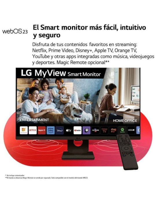 Smart Monitor LG MyView 27SR50F-B 27"/ Full HD/ Multimedia/ Smart TV/ Negro