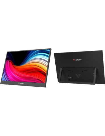 Monitor Portátil Verbatim Non-Touch Light 15.6"/ Full HD/ Multimedia/ Negro