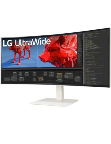 Monitor Profesional Ultrapanorámico Curvo LG 38BR85QC-W 38"/ WQHD+/ Multimedia/ Regulable en Altura/ Blanco 2
