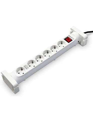 Regleta con interruptor Salicru SAFE 6S/ 6 Tomas de corriente/ Cable 1.4m/ Blanca