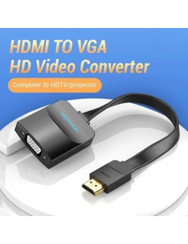 Cable Conversor Vention 74345/ HDMI Macho/ VGA Hembra/ 15cm/ Negro 2