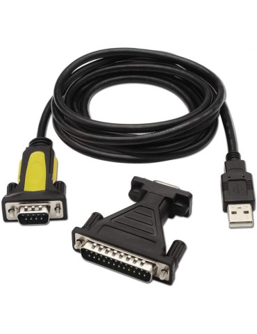 Cable Conversor impresora Aisens A104-0039/ USB Macho - DB9 Macho/ 1.8m/ Negro 2