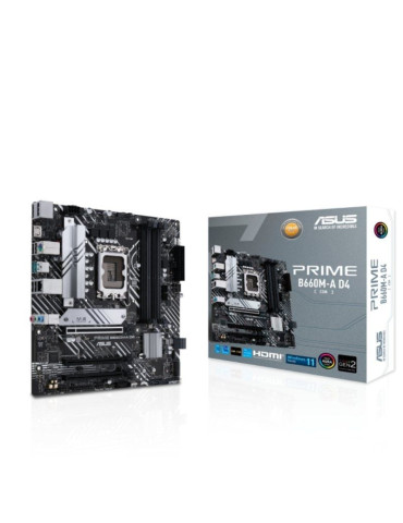 Placa Base Asus Prime B660M-A D4-CSM/ Socket 1700/ DDR4/ PCIe 4.0/ Micro ATX