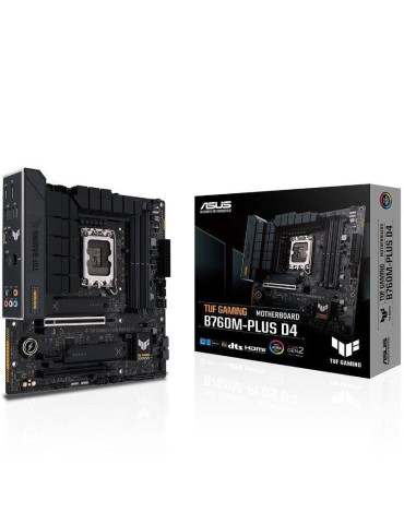 Placa Base Asus TUF GAMING B760M-PLUS D4/ Socket 1700/ DDR4/ PCIe 5.0/ Micro ATX