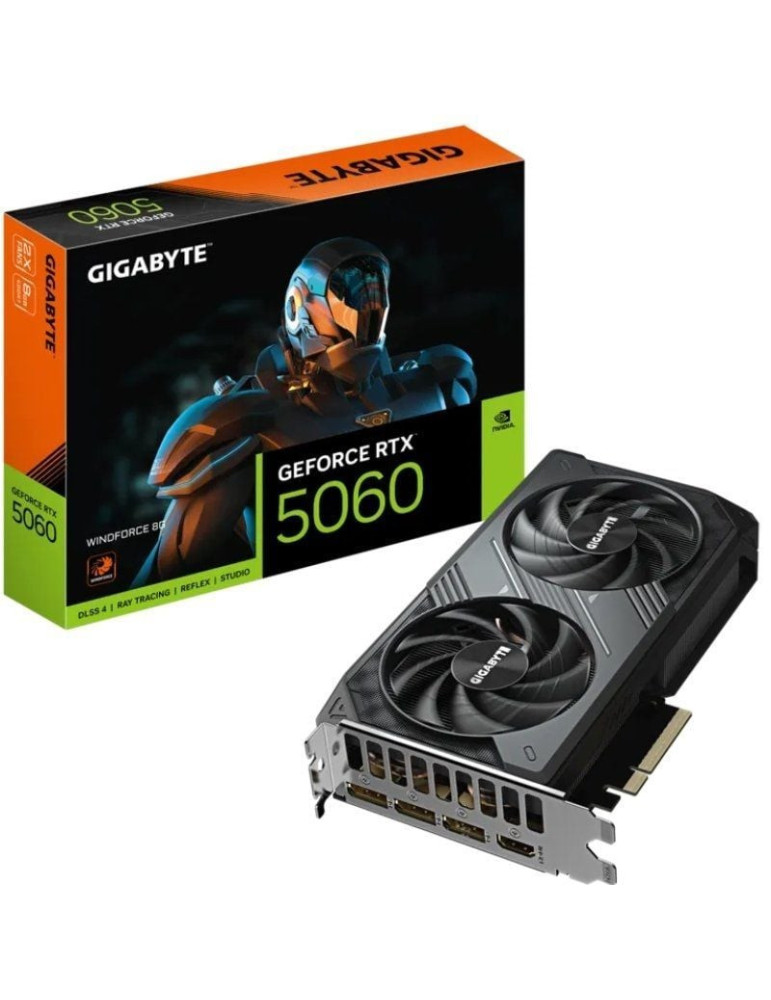 Tarjeta Gráfica Gigabyte GeForce RTX 5060 WindForce/ 8GB GDDR7