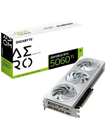 Tarjeta Gráfica Gigabyte GeForce RTX 5060 Ti AERO OC/ 16GB GDDR7