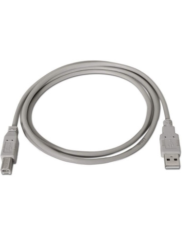 Cable USB 2.0 Impresora Aisens A101-0002/ USB Tipo-B Macho - USB Macho/ 1.8m/ Beige 2
