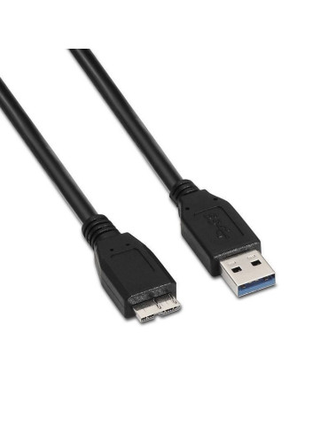 Cable USB 3.0 Aisens A105-0044/ USB Macho - MicroUSB Macho/ 5Gbps/ 2m/ Negro