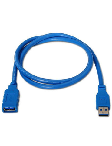 Cable Alargador USB 3.0 Aisens A105-0045/ USB Macho - USB Hembra/ Hasta 9W/ 625Mbps/ 1m / Azul 2