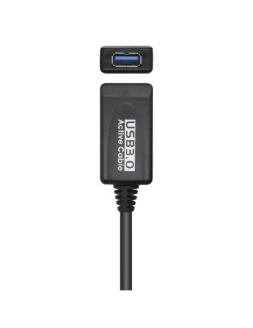Cable Alargador USB 3.0 con Amplificador Aisens A105-0525/ USB Macho - USB Hembra/ Hasta 9W/ 625Mbps/ 5m/ Negro 2