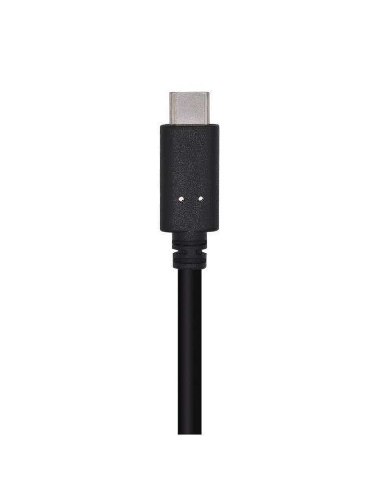 Cable USB 3.1 Tipo-C Aisens A107-0449/ USB Tipo-C Macho - USB Macho/ 50cm/ Negro