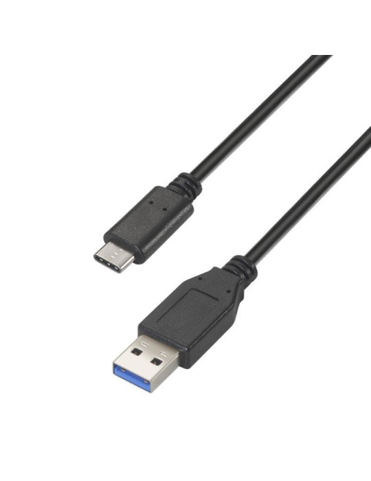 Cable USB 3.1 Tipo-C Aisens A107-0450/ USB Tipo-C Macho - USB Macho/ 10Gbps/ 1.5m/ Negro