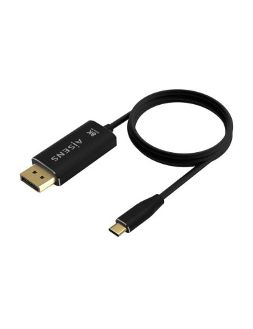 Cable Conversor DisplayPort 8K 60HZ Aisens A109-0687/ USB Tipo-C Macho - Displayport Macho/ Hasta 27W/ 1250Mbps/ 1.8m/ Negro 2