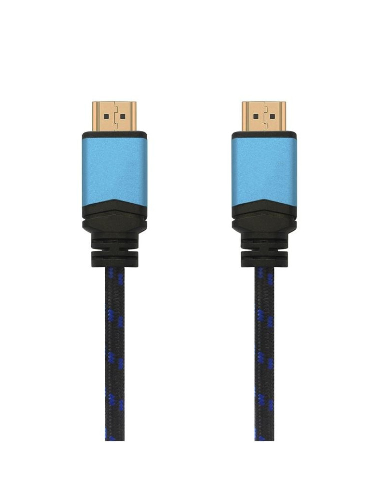 Cable HDMI 2.0 4K Aisens A120-0356 V2/ HDMI Macho - HDMI Macho/ 1m/ Negro/ Azul