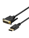 Cable Conversor Aisens A125-0366/ DisplayPort Macho - DVI Macho/ Hasta 5W/ 2300Mbps/ 2m/ Negro