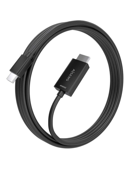 Cable Conversor Aisens A125-0889/ Mini DisplayPort Macho - HDMI 4K Macho/ 3m/ Negro