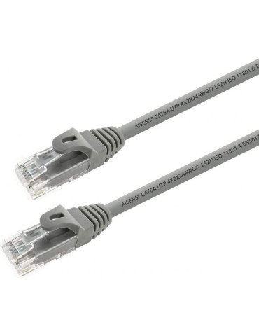 Cable de Red RJ45 UTP Aisens A145-0324 Cat.6A/ 25cm/ Gris 2