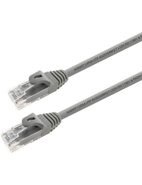 Cable de Red RJ45 UTP Aisens A145-0324 Cat.6A/ 25cm/ Gris