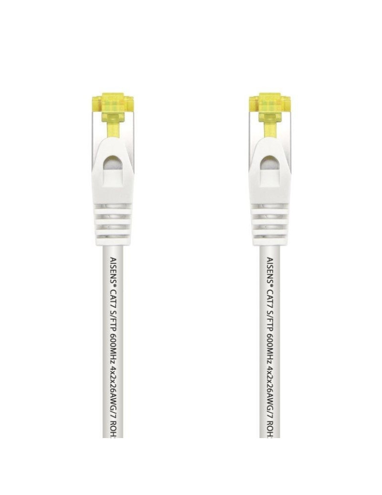Cable de Red RJ45 SFTP Aisens A146-0490 Cat.7/ 1m/ Blanco