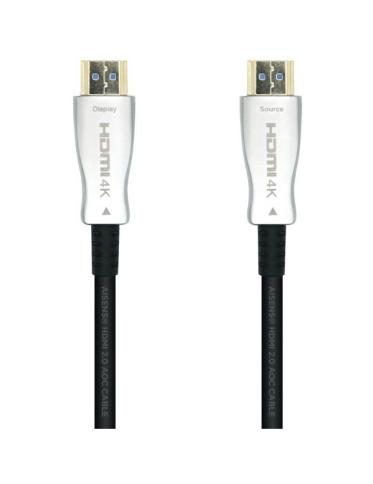 Cable HDMI 2.0 AOC 4K Aisens A148-0379/ HDMI Macho - HDMI Macho/ 30m/ Negro