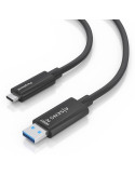 Cable USB 3.2 Tipo-C AOC Aisens A157-0927/ USB Tipo-C Macho - USB Macho/ 10Gbps/ 40m/ Negro