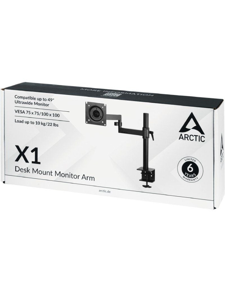 Soporte de Mesa para Monitor Arctic X1/ Giratorio/ Inclinable/ hasta 10kg