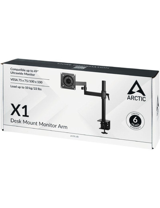 Soporte de Mesa para Monitor Arctic X1/ Giratorio/ Inclinable/ hasta 10kg