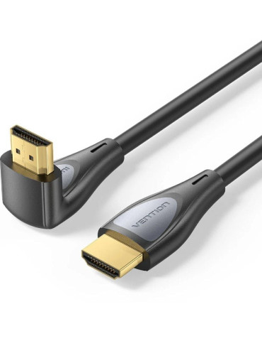 Cable HDMI 2.0 4K Acodado Vention ALQBF/ HDMI Macho - HDMI Macho/ 1m/ Negro