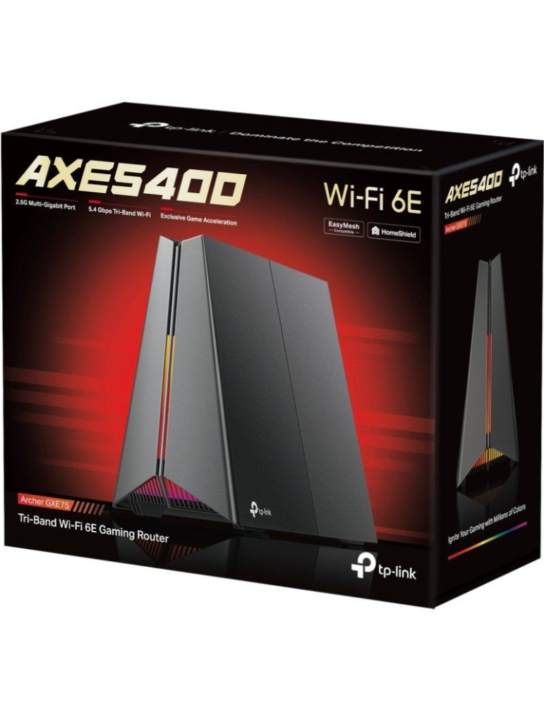 Router Gaming Inalámbrico TP-Link Archer GXE75 AXE5400/ WiFi 6E/ 5400 Mbps/ 2.4GHz 5GHz 6GHz/ 4 Antenas/ WiFi 802.11ax/ac/n/a/ -