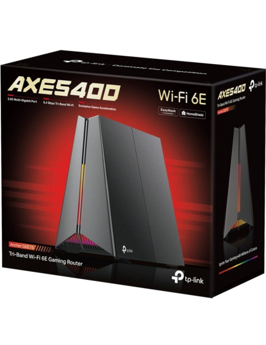 Router Gaming Inalámbrico TP-Link Archer GXE75 AXE5400/ WiFi 6E/ 5400 Mbps/ 2.4GHz 5GHz 6GHz/ 4 Antenas/ WiFi 802.11ax/ac/n/a/ -