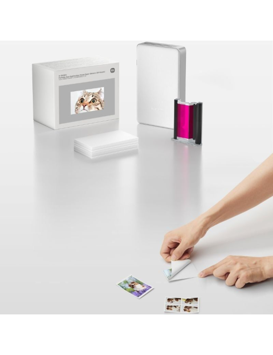 Papel Fotográfico para Sublimación Xiaomi Portable Dye-Sublimation Photo Paper Stickers/ 5 x 7.6cm/ 50 Hojas