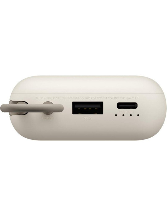 Powerbank 20000mAh Xiaomi 33W Power Bank Integrated Cable/ 33W/ Beige/ Incluye Cable USB Tipo-C