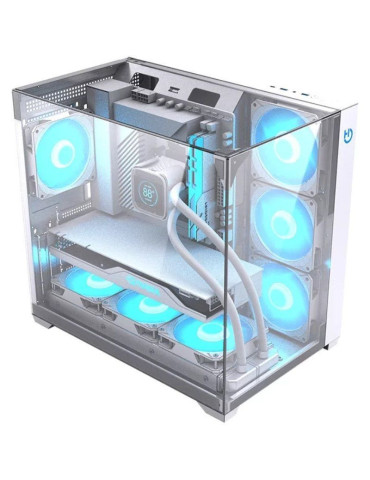 Caja Gaming Semitorre Hiditec SKY/ Blanco 2