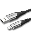 Cable USB 2.0 Vention COAHD/ USB Macho - MicroUSB Macho/ 480Mbps/ 50cm/ Gris