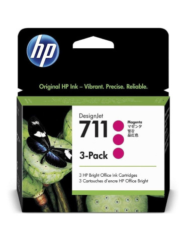 Cartucho de Tinta Original HP n 711 Multipack/ 3x Magenta