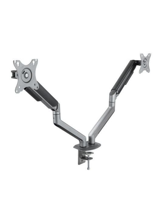 Soporte de Mesa para 2 Monitores TooQ DB4132TNR-G/ Giratorio/ Inclinable/ hasta 9kg