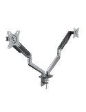 Soporte de Mesa para 2 Monitores TooQ DB4132TNR-G/ Giratorio/ Inclinable/ hasta 9kg