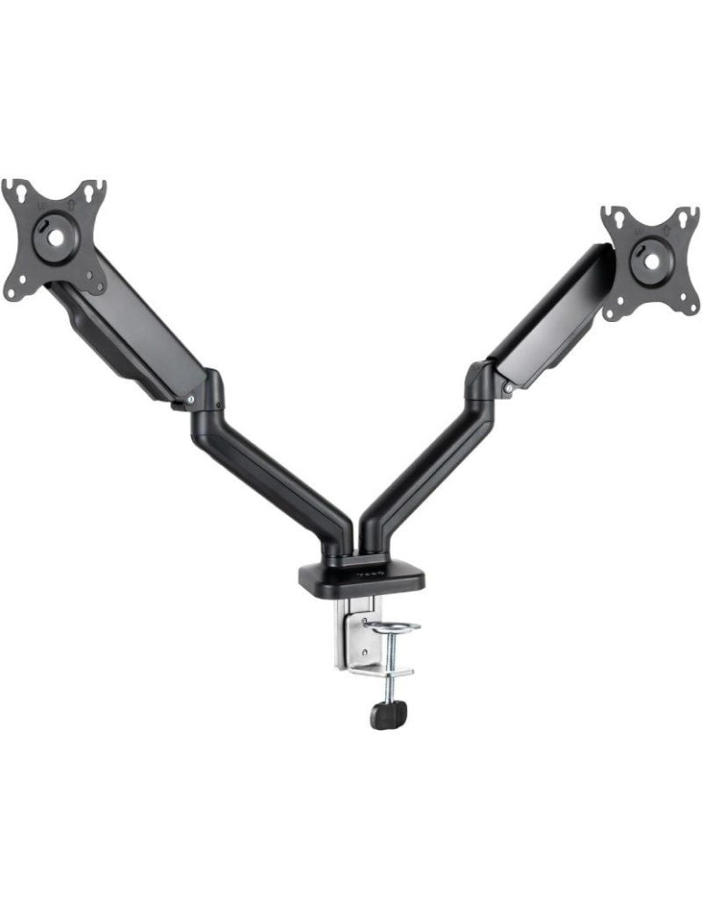Soporte de Mesa para 2 Monitores TooQ DB5132TNR-B/ Giratorio/ Inclinable/ hasta 9kg