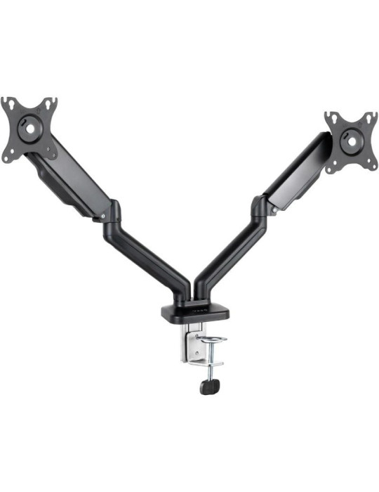 Soporte de Mesa para 2 Monitores TooQ DB5132TNR-B/ Giratorio/ Inclinable/ hasta 9kg