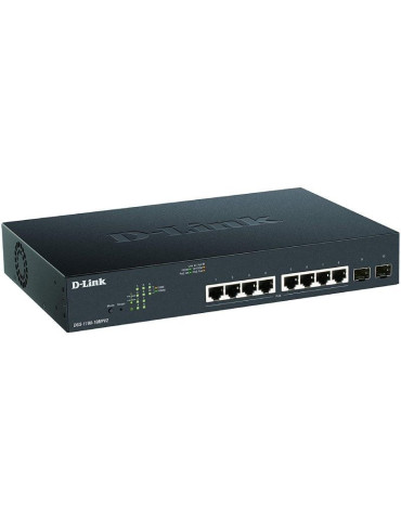 Switch D-Link DGS-1100-10MPV2 10 Puertos/ RJ-45 Gigabit 10/100/1000 PoE/ SFP 2