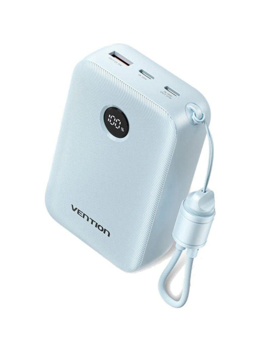 Powerbank 20000mAh Vention FKBL0-C/ 22.5W/ Azul/ Incluye Cable USB Tipo-C