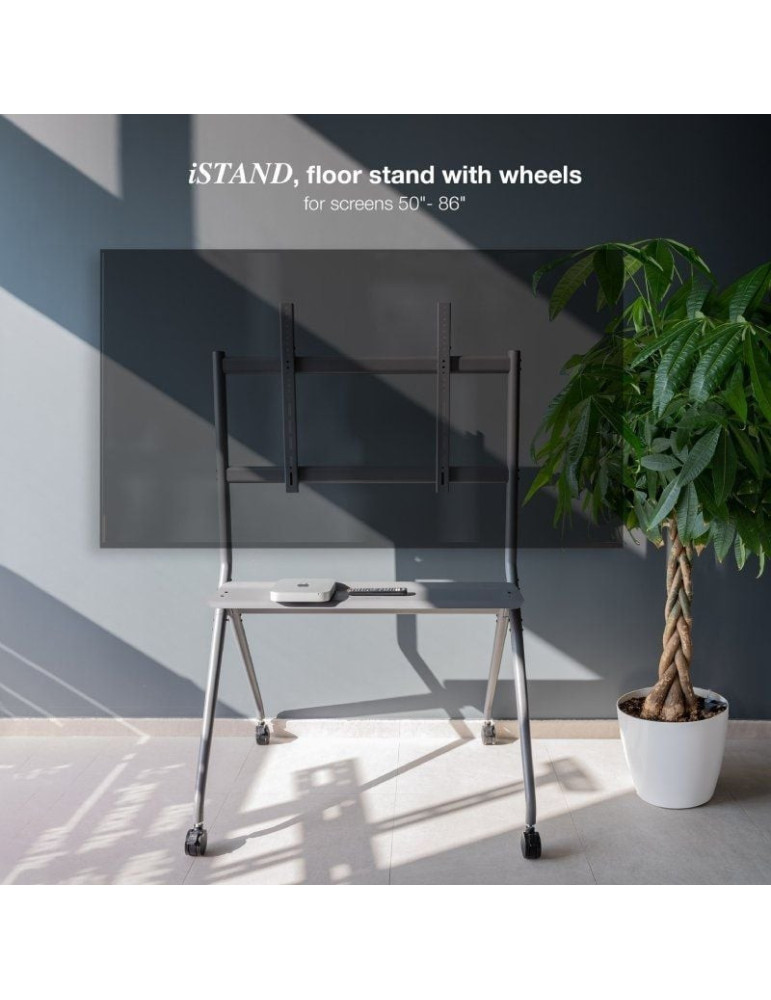 Soporte de Suelo con Ruedas TooQ FS20205M-B para TV de 50-86"/ hasta 120kg
