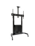 Soporte de Suelo Inclinable con Ruedas TooQ Narnia FS20500M-B para TV de 60-100"/ hasta 100kg