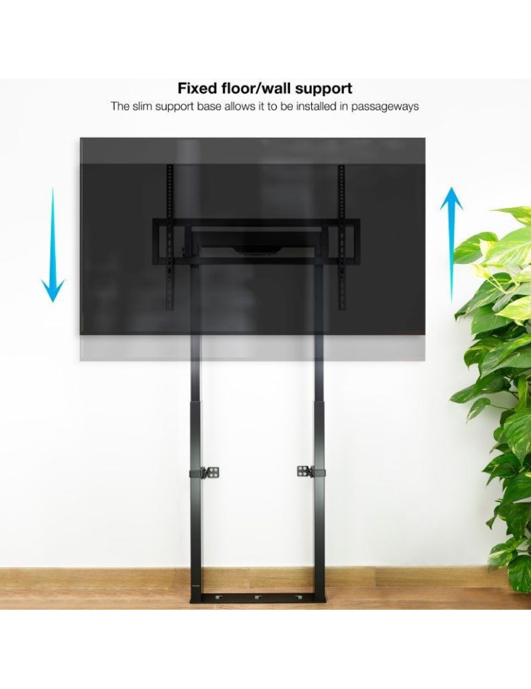 Soporte de Pared Fijo/ Suelo TooQ HIPERIÓN FS2280M-B para TV de 55-100"/ hasta 120kg