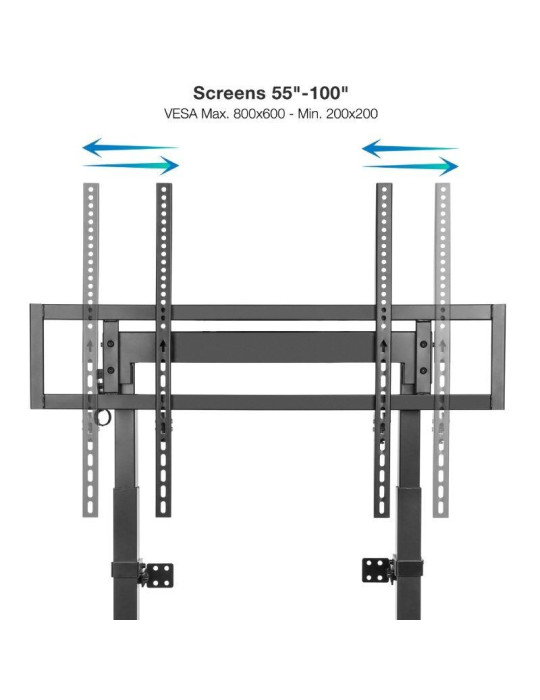 Soporte de Pared Fijo/ Suelo TooQ HIPERIÓN FS2280M-B para TV de 55-100"/ hasta 120kg